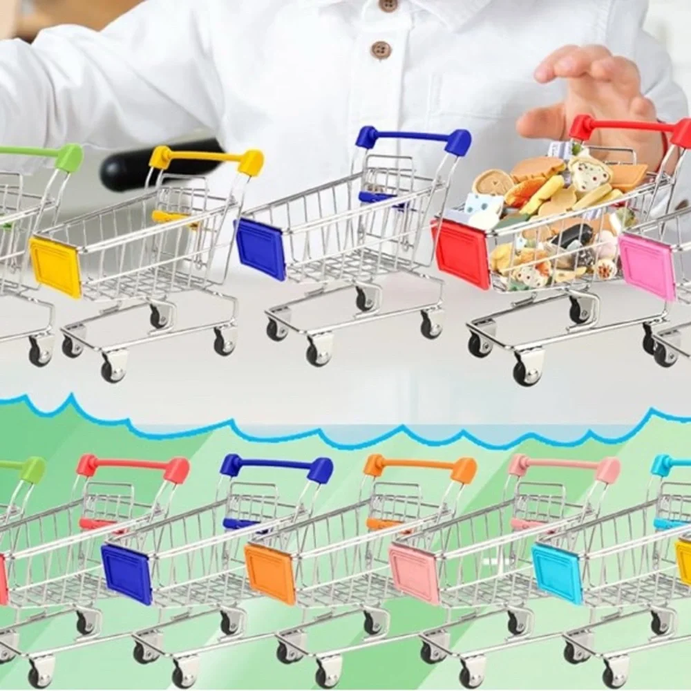 Mini Shopping Cart Party - Multicolor for makeup photo shoot.
